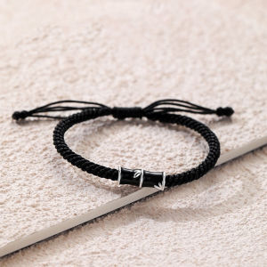 【PrettySet】Chinese Style Bamboo Slub Couple Bracelets for Women Minimalist Handmade Woven Promise Bracelet Lover Anniversary Jewelry Gifts