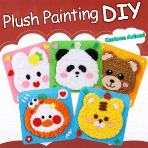 Cartoon Painting Set Kids hand-sewing DIY toys cartoon educational plush making Early Childhood Learning Toy
