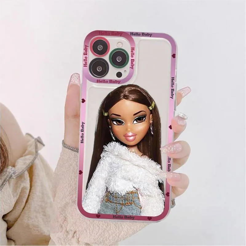 Cute Bratz Doll Phone Case for iPhone 11 12 13 Mini Pro Max 14 Pro