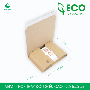 MBM1 - 22x16x5 cm - 20 hộp carton tăng giảm chiều cao - Hộp gói hàng hộp quà | Magix Packaging
