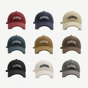 Beanie Hat Soft-top Baseball Cap English Embroidered Letters Large Hat Brim Show Small Face