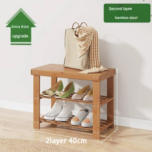 40/50/70/100 Bamboo Shoe Stool Cabinet Shoe Rack Stool Storage Cushion Shoe Stool Space Saving Organizers for Shoes