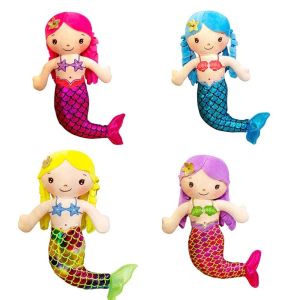 BANZU Cute Children Stuffed Plush Toys Mini 30cm Doll Pillow Cartoon Animal Princess Ragdoll Stuffed Toys Mermaid Plush Toy