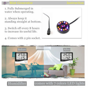 Water features mist generator fengshui LED lights colorful Floor Standing Fountain Mist Maker SG ready stock