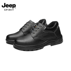 Jeep Monlic Safety Shoes Man Women Spring And Summer Anti Smash Anti Stab Cow Suede Work Boots Breathable Non Slip Wear Resistant