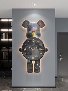 Nordic Bear Wall Clock For Living Room Home DéCor Wall Clock Big Size Aesthetic ClockFast shipping