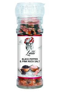 Lunn Himalayan Salt and Pepper Grinder 100g - Desert Salt & Organic Pepper