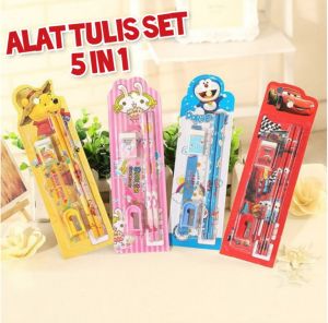 Mini Stationary Set 5in1: Alat Tulis Sekolah Karakter
