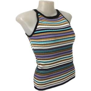RM WOMEN HALTER STRIPED KNITTED CAMISOLE