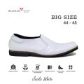 Malkazio - Jecko White | Sepatu Slip On Pantofel Putih Ukuran Jumbo - Big Size 44 45 46 47 48. 