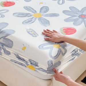 Dễ Thương Thỏ Được Trang Bị Hoa Bedsheet thiết kế hoa hồng tấm ga trải giường Cho Phòng Đơn Famliy Kích Thước bọc nệm nội thất trang trí phòng ngủ Mềm Bìa Ngủ Gối