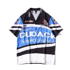 Racing Polo Shirt Men Summer Light Weight Material Mens Shirt Street Fashion Shirts for Men