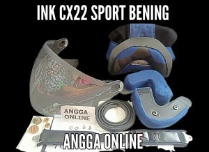 PAKET INK CX 22 Sport / New Busa Helm INK CX22 Sport / New + Kaca Helm INK CX 22 Sport / New + Tali Helm FREE Paku Belah & Ring + Lis Karet + Baut & Mur