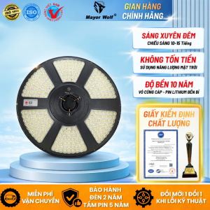 Đèn UFO Năng Lượng Mặt Trời 600W Mayor Wolf Chính Hãng Bảo Hành 2 Năm