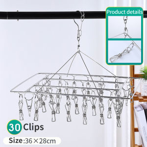 62/60/50/40/30/28/20/16 Clips Stainless Steel Clothes Hanger Drying Rack Clothes Hanger Clips Ipitan Hanger Sipitan Hanger with Clip