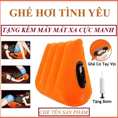 Ghế kê lưng ghế Đệm Tình Yêu Bơm Hơi Cao Cấp Có Tay Vịn Tặng Kèm Bơm Tay - Đệm Mông Bơm Hơi
