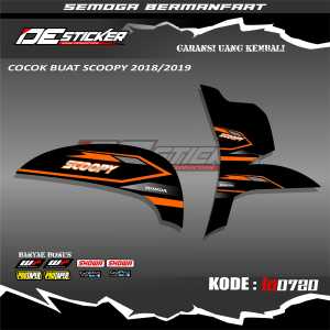 Striping Sticker Motor Honda Scoopy 2018-2019 Semifull Sticker Scoopy Design Terbaru Simpel Kode LA0720