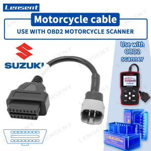 Lensent Suzuki 6pin To 16pin OBD Diagnostic Cable Extension Connectors For Suzuki motorcycle diagnostic adapter cable Suzuki GSX-R GSX-S Moto 5pin OBD fault code reading and clearing ELM327 motorcycle  cable OBDII cable motorcycle maintenance