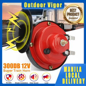 2pcs 12v Dual Tone Car Snail Horn 300DB Super Train Horn Loud Pressure Klaxon Speakers