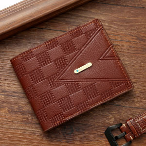 Mens Compact Business Wallet with Multiple Card Slots - PU Leather Secure Design