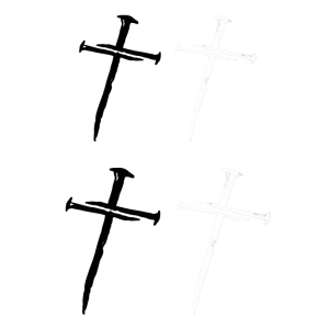 Decal Sticker Crossing Of Nails Christian Symbol Simple Styles Crossing Designs Vehicle Sticker for Car Trucks Laptops