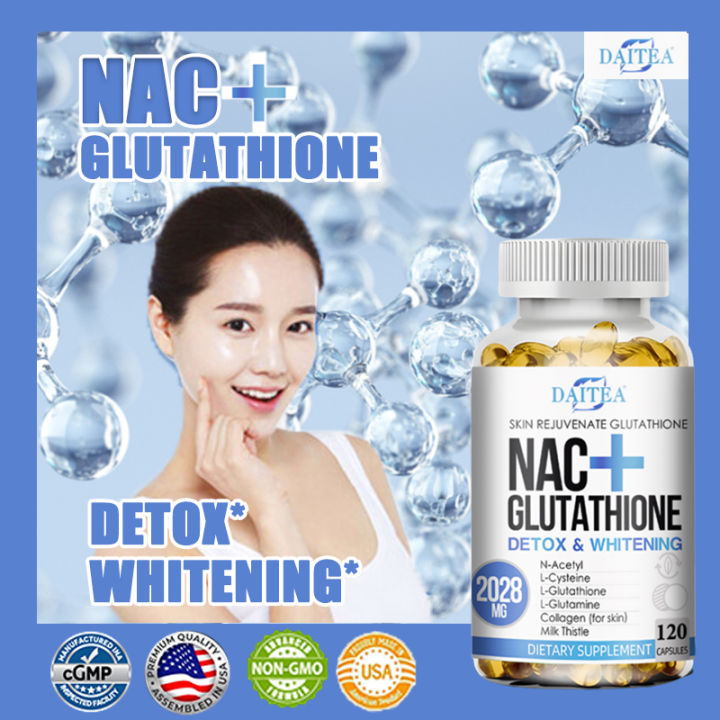 NAC Supplement Plus L Glutathione Skin Whitening Anti Aging