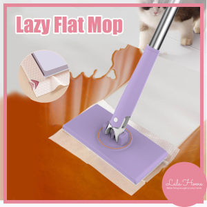 Lazy Flat Mop Auto Fixing Cloth Mini Mop Wet Dry Wipes Floor Cleaning Window Replacement Lazy Mop with Auto-Fixed Cloth Mini Mop for Wet and Dry Use Floor and Window Cleaning Refillable Replaceable Pad