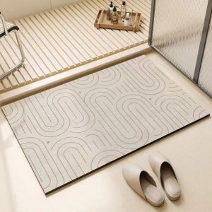 Minimalist Super Absorbent Quick Dry Diatomite Floor Mat Carpet Kitchen Toilet Bathroom Non-Slip Pad Karpet