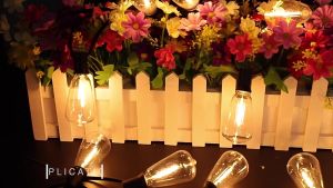 solar string bulb light outdoor waterproof ST38Sturdy and durable Garden Christmas Lights[Fast Shipping]