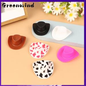 【Greenwind】 10Pcs Miniature Plastic Doll Hat Western Cowboy Hat Cowgirl Hat For Dolls Decor