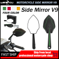 Street King Side Mirror V9  honda  YAMAHA For Motorcycle Explosion-Proof Anti Dazzling Lens UNIVERSAL. 
