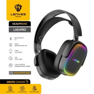 LENYES LH21 Pro ENC RGB Light 40ms Headphone Gaming Bluetooth hifi stereo heavy bass wireless headset