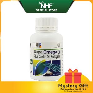 NHF Supa Omega 3 Plus Garlic Oil (60 Softgels)
