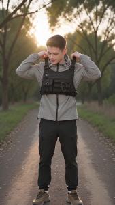 Tactical Chest Pack for Men and Women - Features adjustable shoulder straps multiple pockets perfect for running hiking sports and workouts secure storage compartments  Stylish black design  Durable zippered pockets