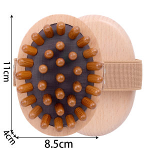 Air Cushion Dredge Meridian Brush Home Head Care Accessories Beech Massager Portable Anti-Static Wooden Body Massage Brush  for Unblocking Tendons Collaterals