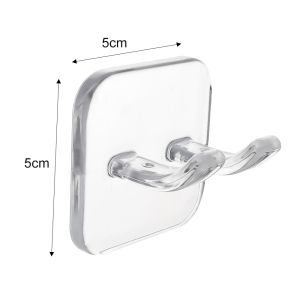 1/5/10pcs Clear Plug Wall Mount Bracket Self-Adhesive Wall Hook Keychain Towel Rack Bathroom Kitchen Storage Rack Strong Adhesive Hook