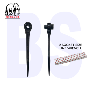 BANSOON ELEPHANT H/D Double Sided Ratchet Wrench. 2 socket size in 1 wrench. Tapered handle for hole alignment.