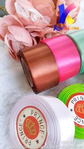 Pita satin 4cm 1.5 inchi roll kain polos parcel hampers