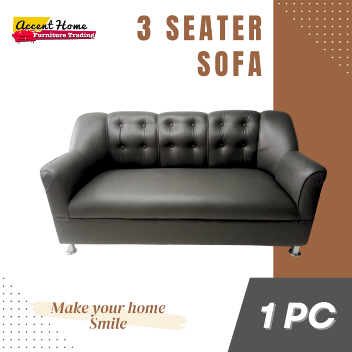 Sofa Angel Design 3 Seaters Grey Leather Sofa Set For Living Room Comfortable Leather Seating Lazada Lazada PH