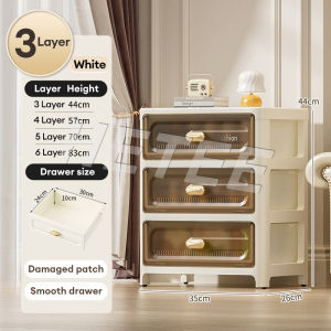 SALVO Multi-Layer Drawer Moveable Cabinet Household Wardrobe Bedroon Bedside With Wheels Durabox Organizer Storage