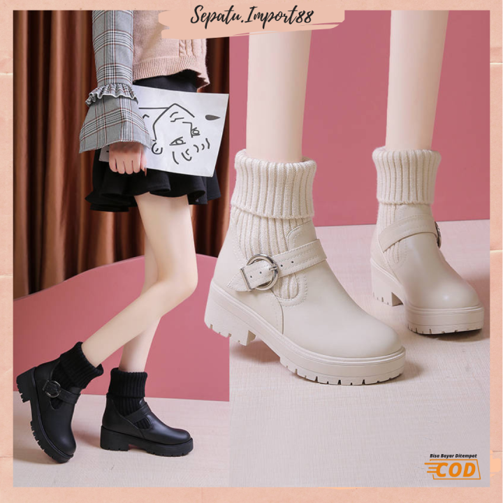 SEPATU IMPORT] DF 652 Sepatu Boots Wanita Import Premium Quality