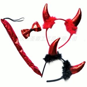Halloween Devil Outfit Devil Costume Set Devil Headband Devil Bowtie for Women Masquerade Christmas Halloween Cosplay