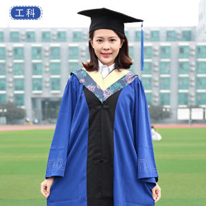 Degree Student Clothes Master Doctor Tutor Graduation Dress Robe Male and Female College Students College Style Engineering Liberal Arts