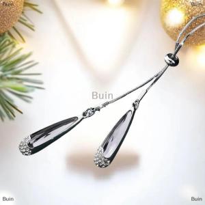 [COD] Buin Vintage Sweater Chain Fashion Water Drop Statement Long Pendant Necklace Wedding Party Women Jewelry Accessories