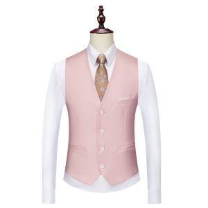 GUKENRO Waistcoat For Men Pure Color Slim Fit Formal Wear Working Wedding Male Vest of Suit Boyfriend Gift 122#