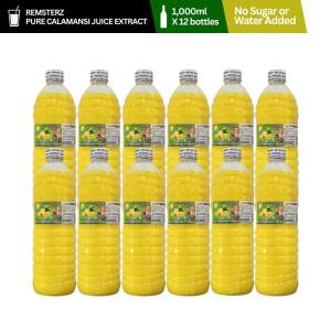 Premium 100% Pure Calamansi Juice - Natural Orange Flavor Caffeine Free Non-GMO Multipack 12 Bottles