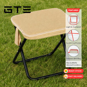 GTE Ultralight Mini Outdoor Aluminium Alloy Foldable Lightweight Stool Compact Chair For Fishing Climbing And Camping Portable Chair Kerusi Lipat - Fulfilled by GTE SHOP