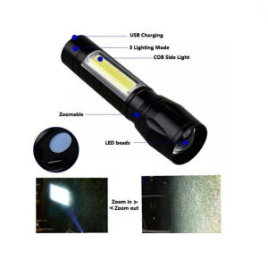 senter cas anti air mini portable senter LED COB lampu emergency senter satpam polisi security LC07