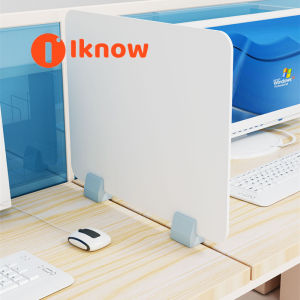I Know Baffle มัลติฟังก์ชันป้องกันโฟมโต๊ะสำนักงานเก็บของและฉากกั้นไม่มีรอยตัดขอบกลมสำหรับเครื่องนับและโต๊ะแผ่นป้องกัน PVC