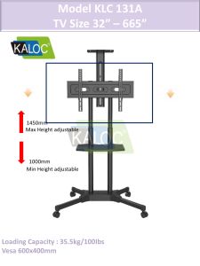 KLC-131A fits 32 to 65 inches TV Stands Height Adjustable SG Ready Stock